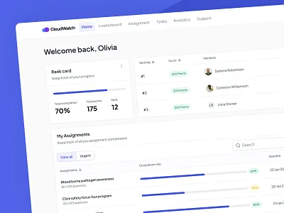 Corporate Learning Dashboard app design coporate learning dashboard dashboard design design ui ui design uiux user experience design ux design web design website design