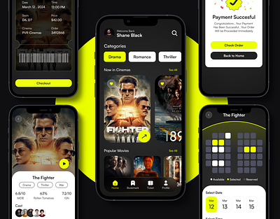 Movie Ticket Booking Mobile App Design cinema ticket app cinema ticket booking movie booking app movie booking app design movie ticket app movie ticket app design