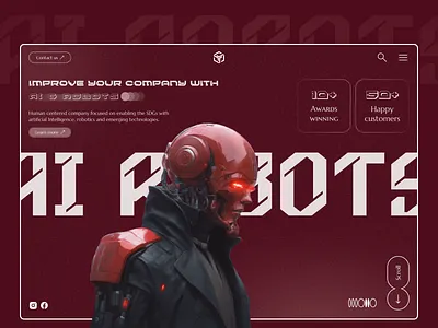 AI Robot 3d ai ai robots branding figma inspiration landing robot robots trend typography ui ui ux web design website