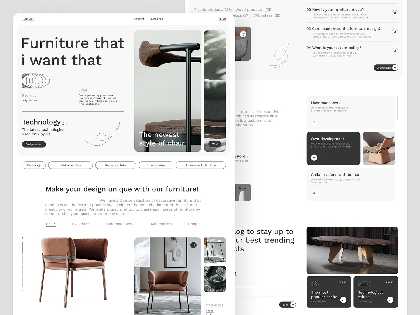 Modern Furniture Website Design: A Blend of Aesthetics and Functionality