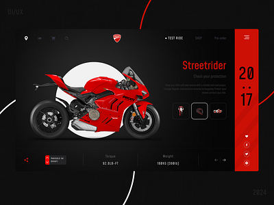 Streetrider community concept dashboard ducati moto motorbike motorclub motoride speed ui uidesign ux