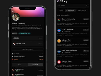 Pantera App pt.4 app banking clean dark design finance gradient interface ios list minimal mobile product profile saas ui ui design ux ux design web