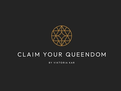 Claim Your Queendom - Full version Logo brandig business education esoteric female identity kingdom ladies logotype mystic new york psychology queendom qween retrit sacred geometry spiritual successful training womens