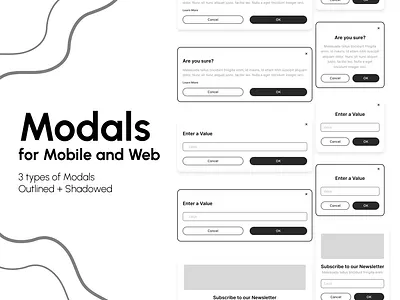 Auto Layout Modals for Mobile & Web alerts figma figma components modals ui user interface design ux