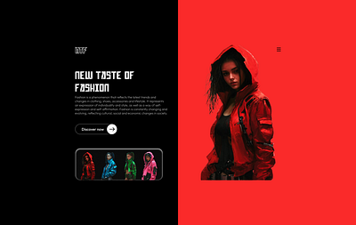 Menu website design according to fashion design fashion ui ux веб дизайн девушка стиль фигма