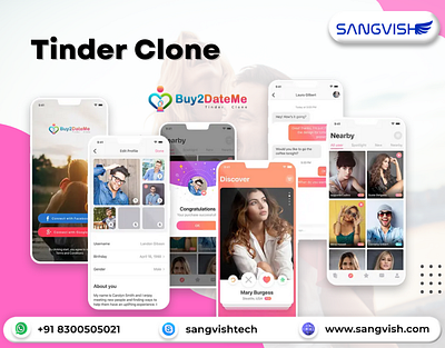 Tinder Clone to Build Your Dating App Instantly app like tinder best tinder clone script dating app like tinder sangvish tinder clone tinder clone app tinder clone script