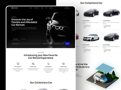 Car Rentals Website Landing Page app app design branding car rentals website design figma design graphic design illustration landing page design logo ui ux vector web app design web application design website design