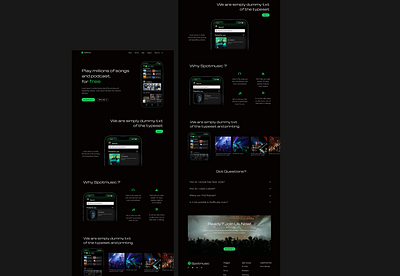 Music website design music web design ui ux design web design website design