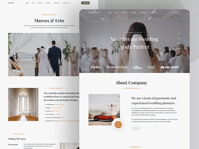 Wedding Website Landing Page app app design branding design figma design graphic design illustration landing page design logo ui ux vector web app design web applicatio design website design