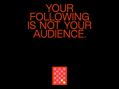 YOUR FOLLOWING IS NOT YOUR AUDIENCE audience over following engagement harry vincent influencers platforms quotes social media is a tool these platforms dont serve you