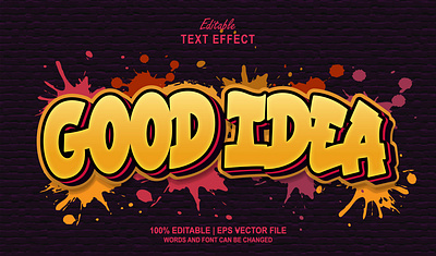 Text Effect Good Idea Style Graffiti 3d text effect font effect paint