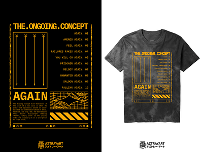 Again anti design antidesign arrow band band merch design fence illustration layout maximalism merch merchandise monoline simple simple layout tshirt design wire frame wireframe