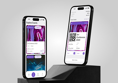 NFT Ticketing Platform - Mobile App purple