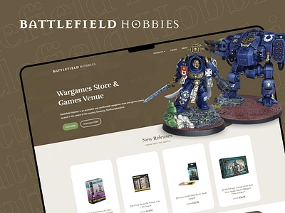 Battlefield Hobbies - WooCommerce Store e commerce ecommerce elementor figma hobby hobby shop hobby store wargaming warhammer web design web development woocommerce wordpress