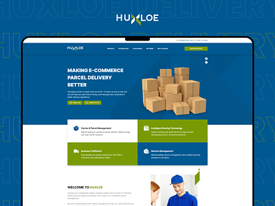 Huxloe Logistics - Warehouse & Fulfillment Website elementor logistics logistics website warehouse warehouse website website design website development wordpress