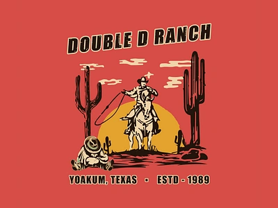 Double D Ranch adventure adventure design arizona brand designer branding cowboy illustration artist logo designer logo maker outdoors ranch ranch life ranch logo rancho rodeo drive rodeo logo tshirt tshirt designer western western wear