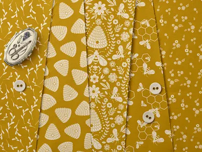 "Bee season" Surface Pattern Design Collection bee season beehives bees bees and flowers coelfenart fabric collection floral illustration floral pattern flowers handdrawn illustration home decor nature illustration nature pattern pattern collection surface pattern design