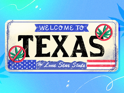 Texas License Plate creative design graphic graphic design hand drawn illustration license plate procreate texas texture usa vehicle welcome to