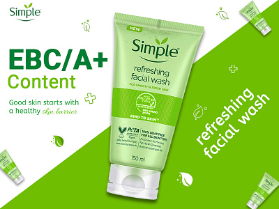 Amazon A+ Content Design | Simple Face Wash branding graphic design