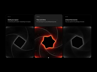 Grid section dark dark theme design framer interface landing one page page saas theme ui web website