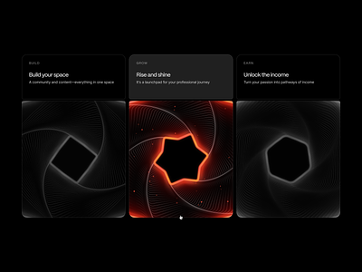 Grid section dark dark theme design framer interface landing one page page saas theme ui web website