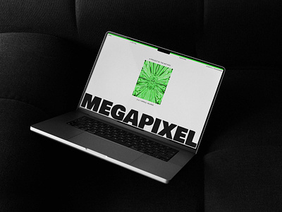 Megapixel Festival Website black development festival green landing page portfolio program registration simple typography web web design web development website white