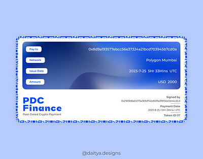PDC Finance - NFT Tokens crypto design gradient modern nft ui ux