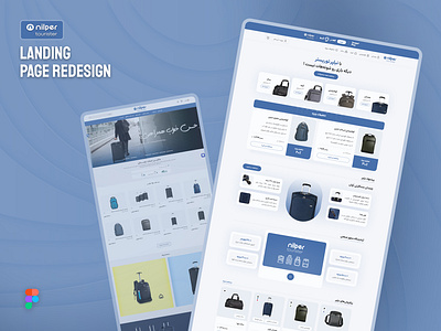 Luggage and Travel Accessories E-commerce Company Landing Page backpack bag banner duffle ecommerce gif landing page luggage redesign responsive desgin suitcase travel travel accessories ui ux web design