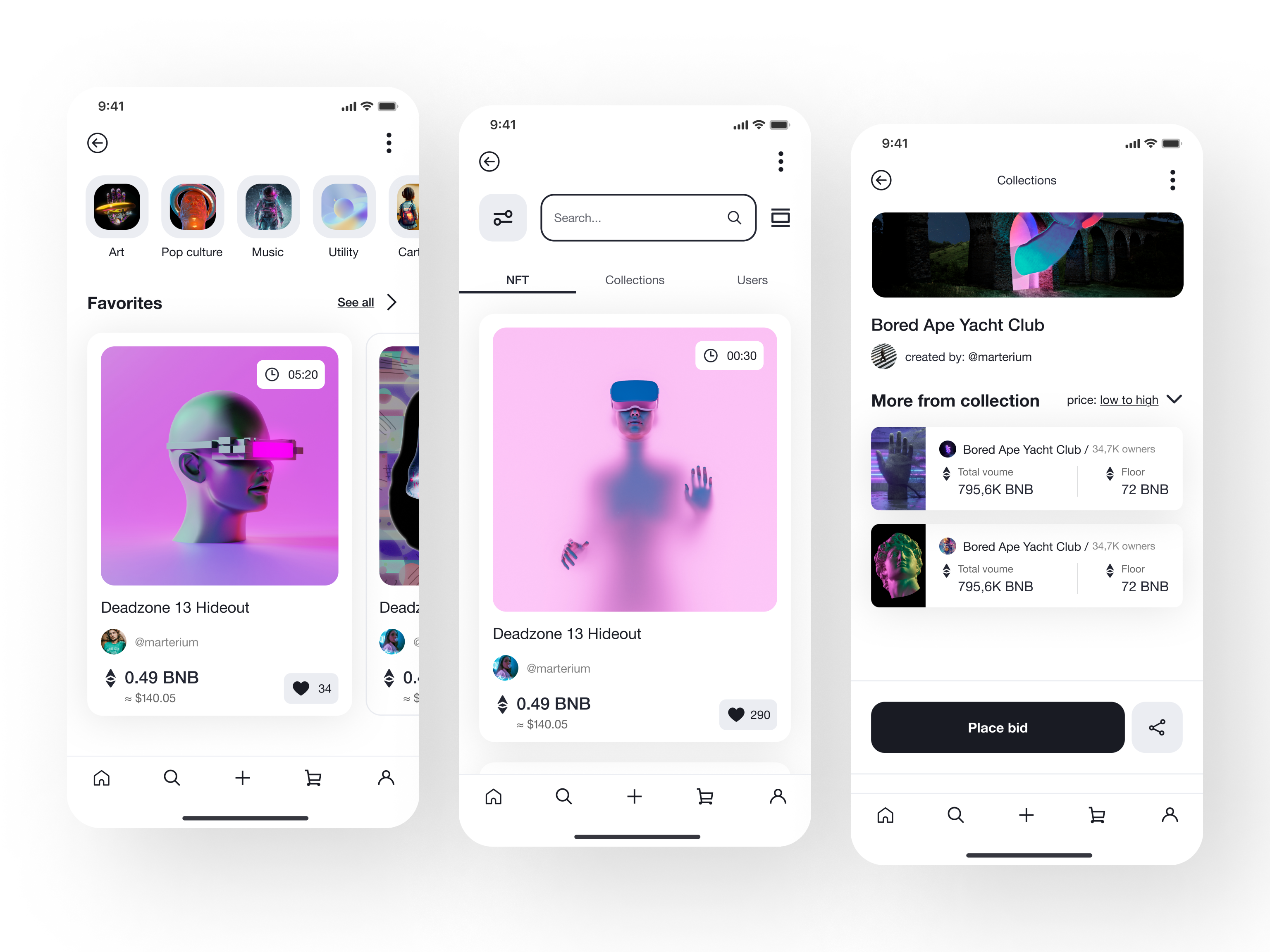 NFT Art Mobile App app app design application design branding design figma design graphic design illustration logo mobile app mobile application nft art app ui ux vector