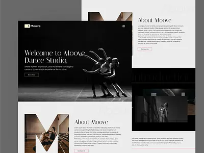 Dance Studio Website Design branding dance design graphic design interaction design logo studio ui uidesign uiux user interface design userexperience webdesign website websitedesign