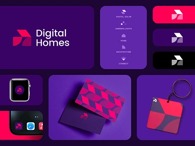 Digital Homes - brand identity architecture brand identity branding collab concept design digital engineering homes house logo logo design real estate roxana niculescu saas simple smart