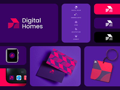 Digital Homes - brand identity architecture brand identity branding collab concept design digital engineering homes house logo logo design real estate roxana niculescu saas simple smart