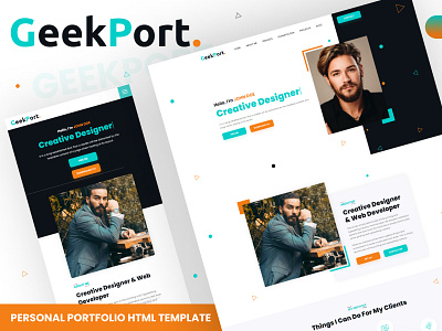 GeekPort : Personal & Portfolio HTML5 Landing Page Template creativeportfolio designerportfolio developerportfolio digitalportfolio freelancerportfolio htmltemplate personalportfolio portfoliocreation portfolioinspiration portfoliotemplate portfoliowebsite professionalwebsite responsivedesign single page website