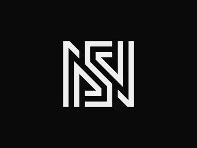 SN logo ambigram electronics emblem geometry initial line logo microchip microprocessor minimal monogram ns robotics simple sn sport square team technology typographic