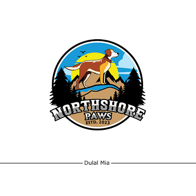 Northshore Paws branding graphic design logo