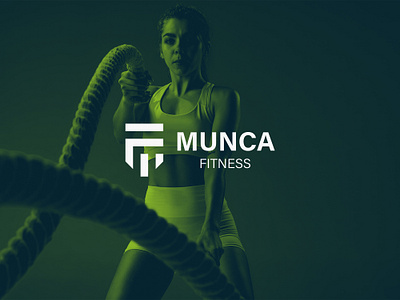 MUNCA Fitness branding design f fitness girl graphic design gym illustration logo m minimal logo nimadelavari vector