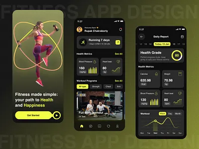 Fitness App app dribbble best designer fitness fitness app fitness tracker gym gym app health mobile mobile app mobile app design mobile ui rupak rupak charaborty tracker ui ux uxui design workout yoga