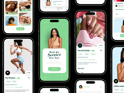 Booking Beauty Service App app app design brand design brand identity branding design graphic design illustration logo mobile app mobile app design mobile application saas software ui user interface ux web website website design