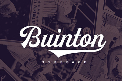 Buinton advertinsing ahtletic buinton classic cursive elegant formal lettering ligatures logo logotype retro sport swash tail tails vintage