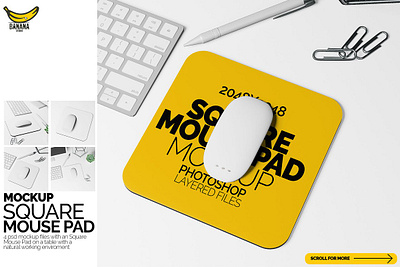 Square Mouse Pad Mockup on a Desk mouse pad mockup square mouse pad mockup square mousepad