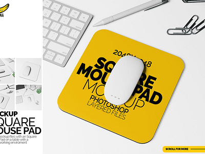 Square Mouse Pad Mockup on a Desk mouse pad mockup square mouse pad mockup square mousepad