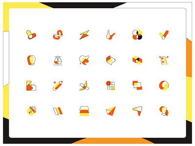 Spark - Brand Icons abstract design elements icons red sunburn yellow