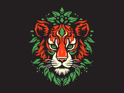 Lion illustration Design animal color drawing face flower lion graphic design illustration lion logo vector