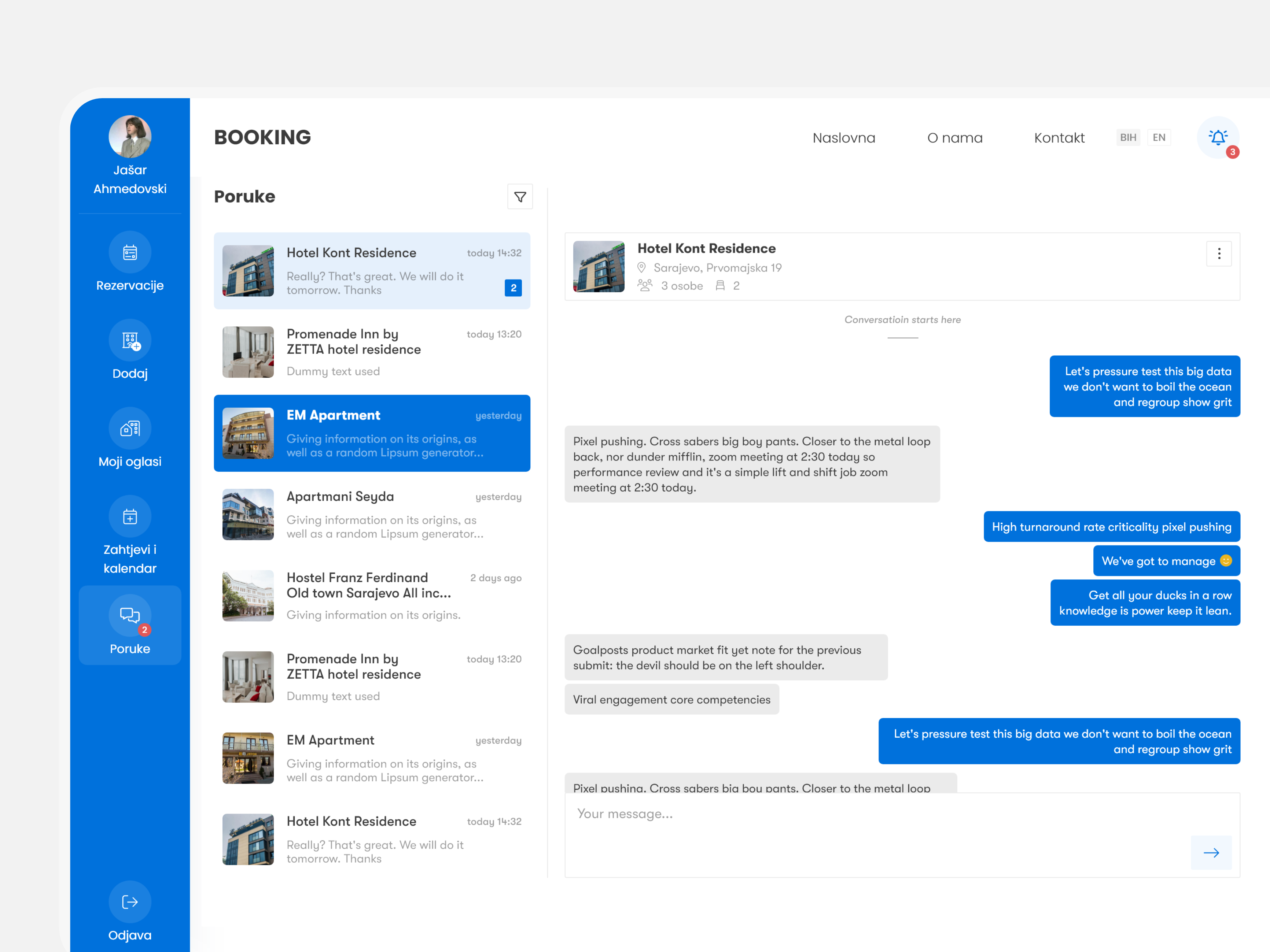 Example of Saa S UX/UI Design