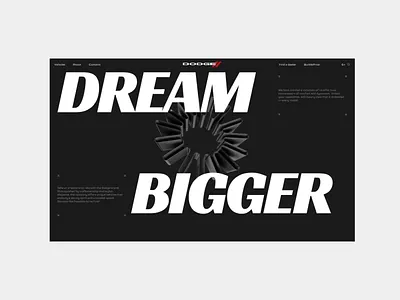 Dodge. Main page animation. animation design ui ux