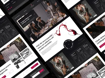 Wine Tasting Event branding contrast dark design illustration logo typography ui ux web webdesign wine winetasting