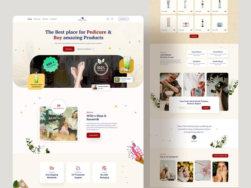 Pedicure Shop -01 app best ddesign 2024 complete website design creative landing page landing page ui pedicure landing page pedicure shop pedicure shop website responsive saas landing page saloon landing page service landing page service website shop website small shop website trending 2024 ui ddesign uiroll web web theme