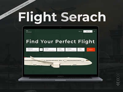 Flight Search Landing Page daily ui daily ui 68 dailyui flight search flight search landing page flight search ui design flight search website landing page ui ui design uiux design user interface website design