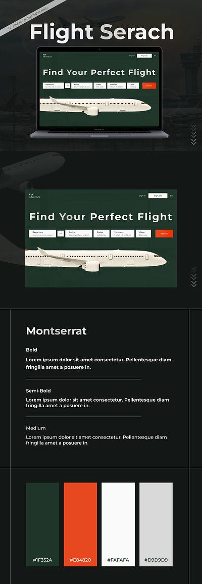 Flight Search Landing Page daily ui daily ui 68 dailyui flight search flight search landing page flight search ui design flight search website landing page ui ui design uiux design user interface website design