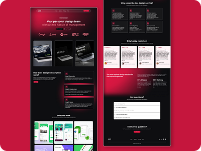 Service Landing Page design design trends landing page landing page redesign mobile uiux design prototype rogue landing page service landing page template ui ui ux user experience design user interface design ux ui web design wireframer